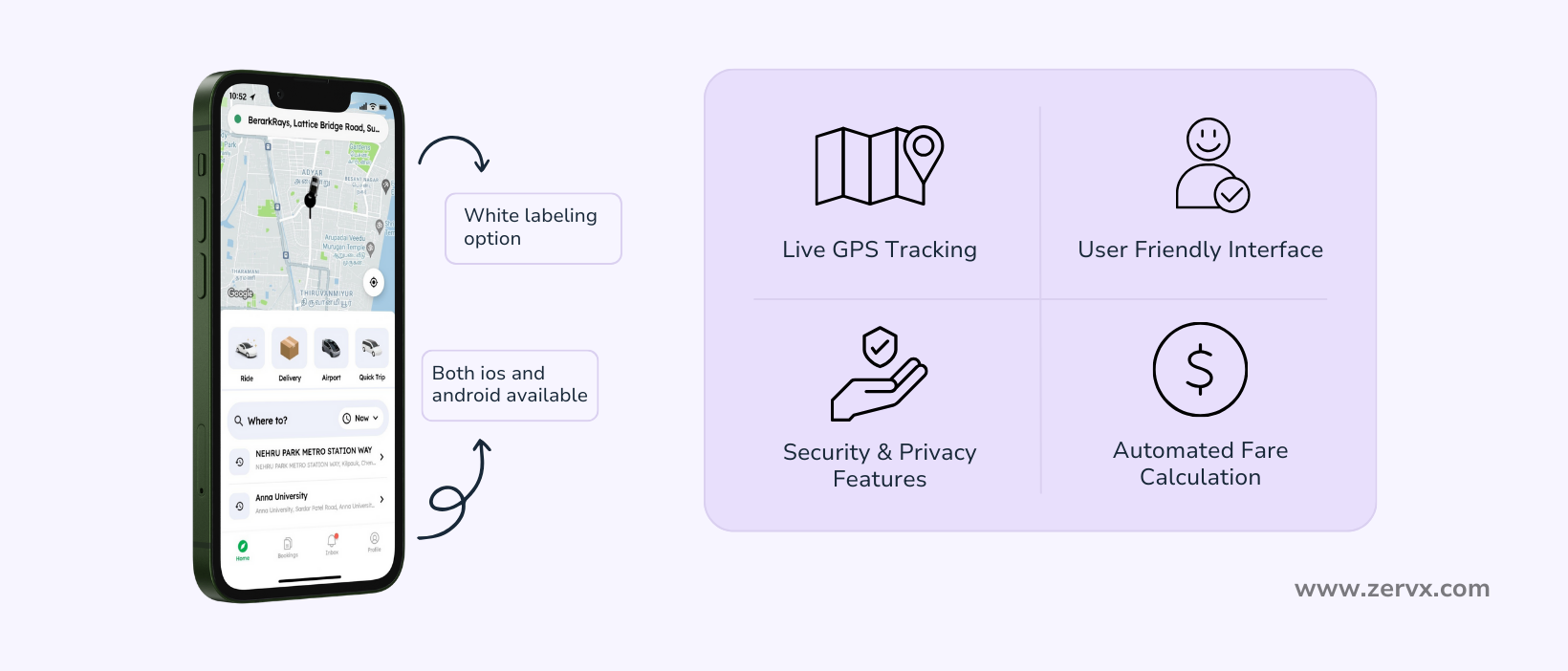 ZervX taxi dispatcher